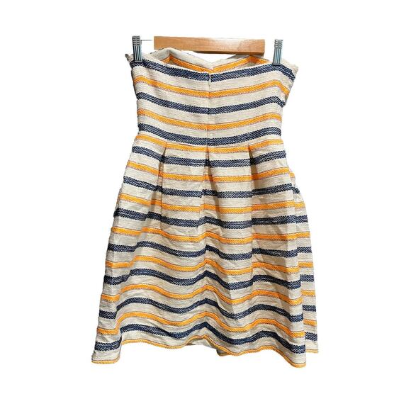 Anthro Hutch Multicolor Striped Strapless Fit and Flare Women's Dress Size 2 - Picture 2 of 5